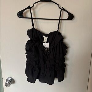H&M Chic Black Layered Camisole